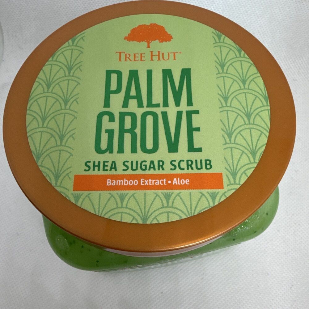 Tree Hut Palm Grove Shea Sugar Body Scrub, Bamboo Extract + Aloe, 18 oz